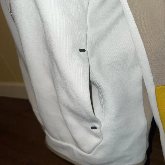 Nike Kids Sportswear Tech Fleece Tan White Active Zip Up Hooded Jacket Size XL - Picture 8 of 13